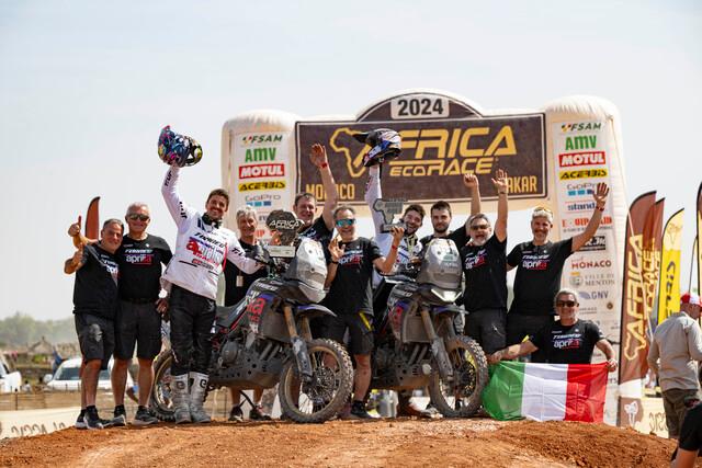 Grazie Gianfranco, Grazie Vittoriano per la vittoria Aprilia alla Africa Eco Race